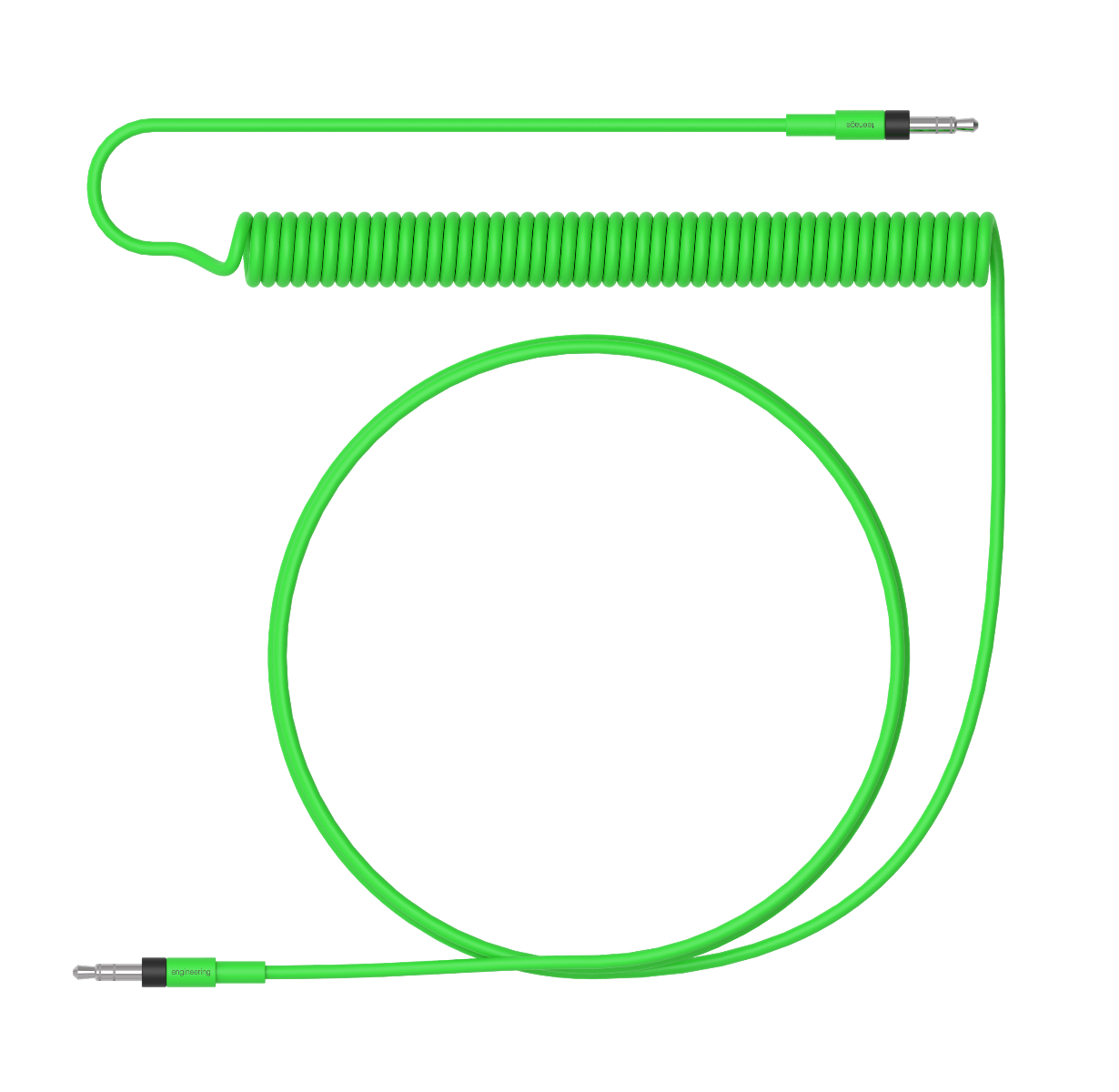 Teenage Engineering Curly Audio Cable Neon Green