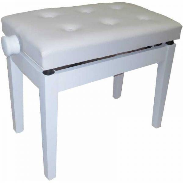 BANQUETA PIANO REGULABLE BLANCA