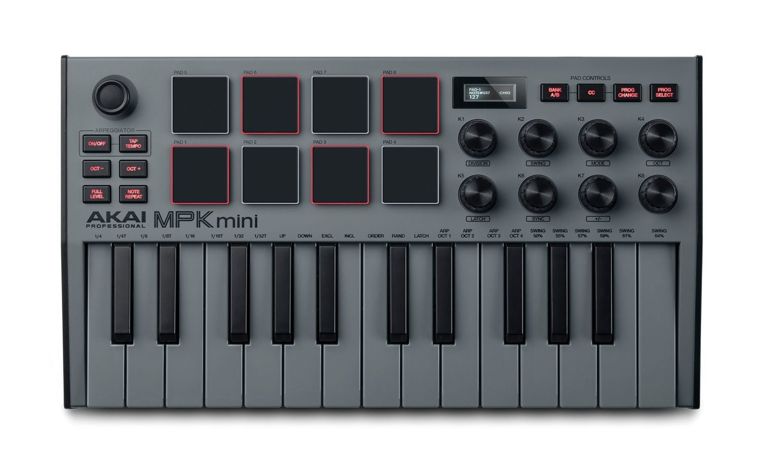 AKAI MPK MINI MKIII GREY TECLADO CONTROLADOR MIDI