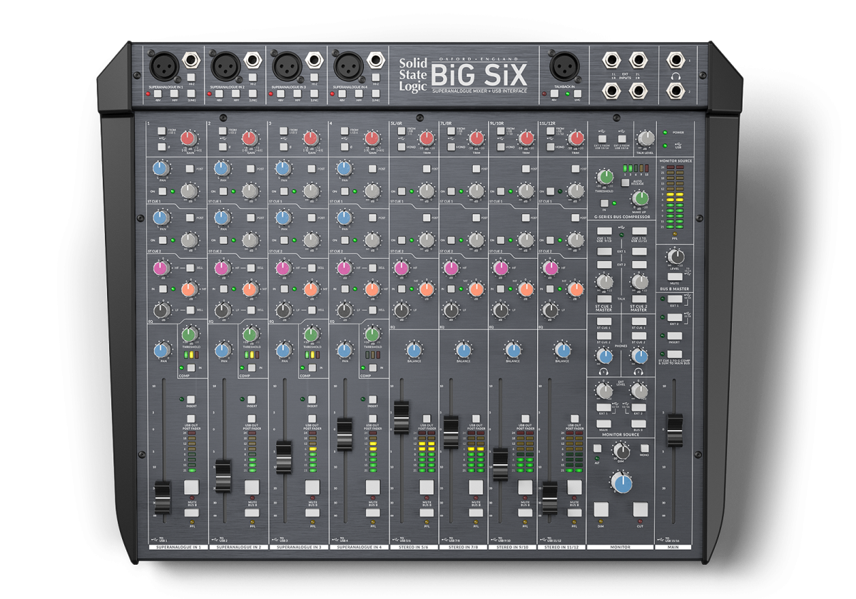 SSL BIG SIX MEZCLADOR COMPACTO PROFESIONAL DE SOBREMESA