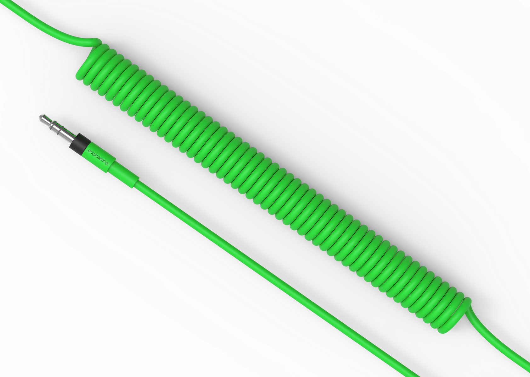 Teenage Engineering Curly Audio Cable Neon Green