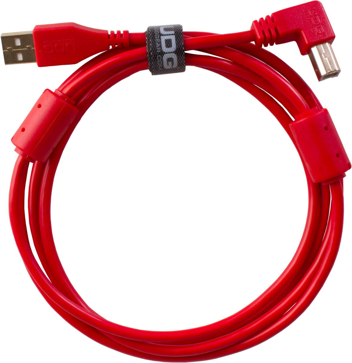UDG Ultimate USB 2.0 A-B Rojo Conec. Ángulo 1m