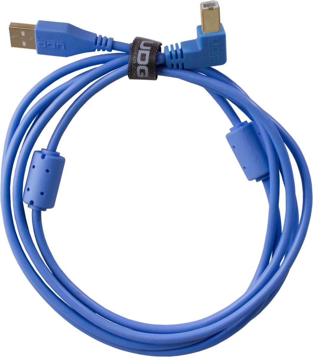 UDG Ultimate USB 2.0 A-B Azul Conec. Ángulo 1m