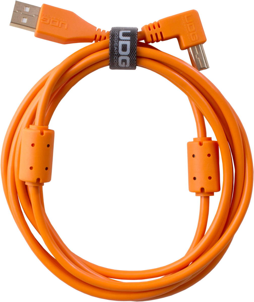 UDG Ultimate USB 2.0 A-B Naranja Conec. Ángulo 3m