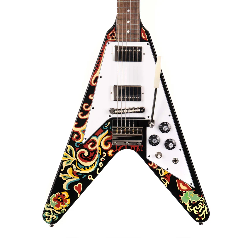 EPIPHONE JIMI HENDRIX LOVE DROPS FLYING V EBONY