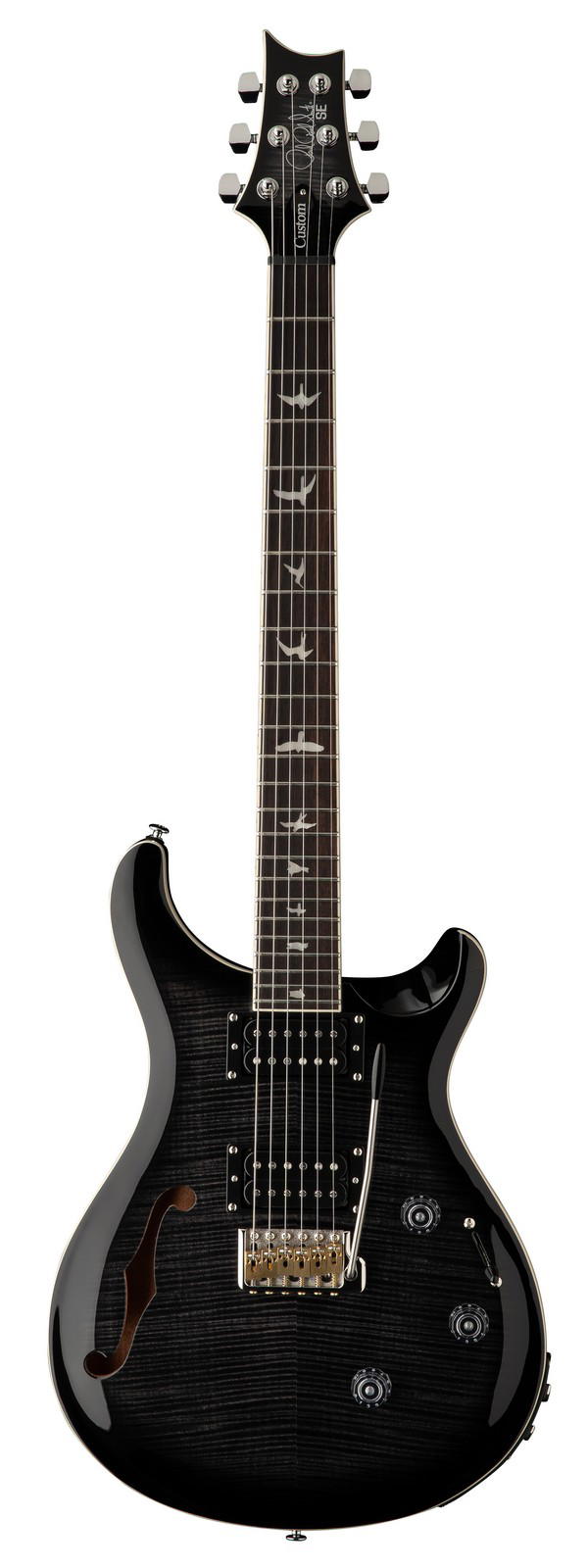PRS GUITARS SE CUSTOM 24 SEMI-HOLLOW PIEZO CHARCOAL BURST
