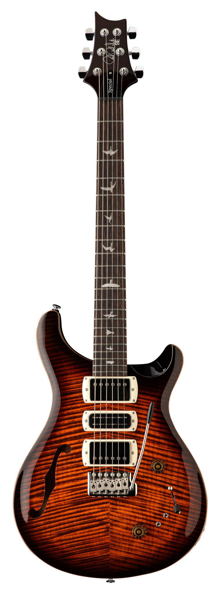 PRS SE SPECIAL SEMI-HOLLOW ORANGE TIGER SMOKEBURST