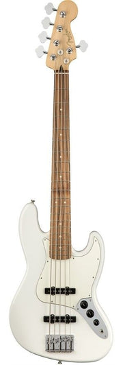 FENDER PLAYER JAZZ BASS V POLAR WHITE PF 5 CUERDAS
