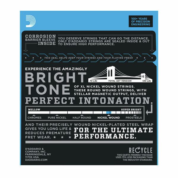 D'Addario EXL110, Cuerdas guitarra eléctrica 10-46