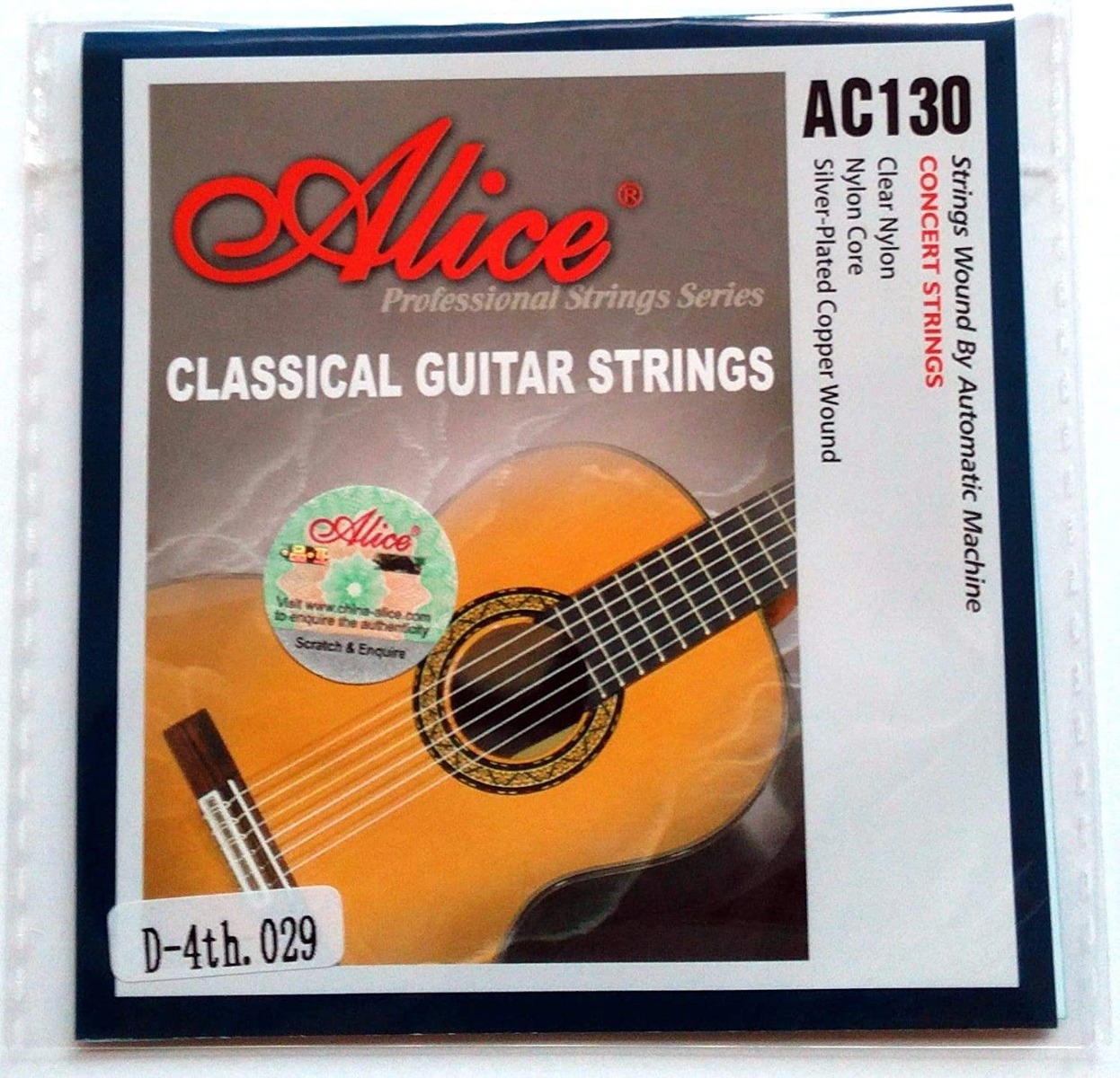 Alice Juego Cuerdas Guitarra Clásica AC130N