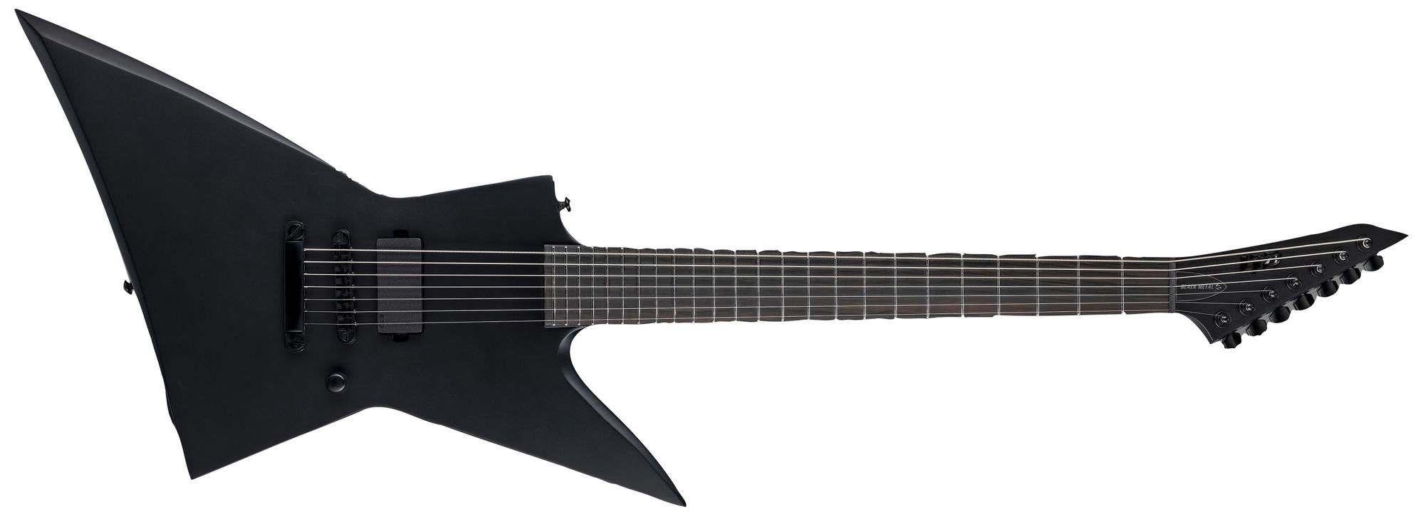 LTD EX-7 BARITONE BLACK METAL 7 CUERDAS BLACK SATIN