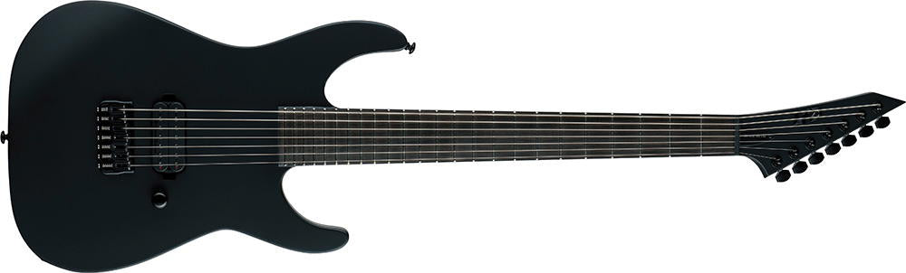 LTD M-7B HT BLACK METAL BLACK SATIN 7 CUERDAS