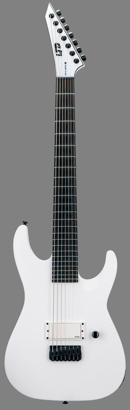 LTD M-7B HT ARCTIC METAL 7 CUERDAS SNOW WHITE SATIN
