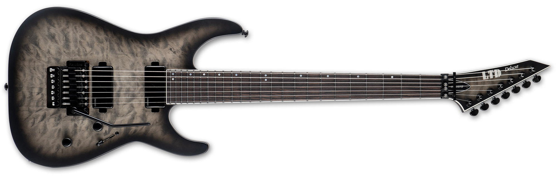 LTD M-1007B QM CHARCOAL BURST SATIN