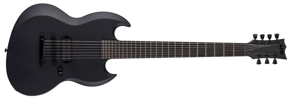 LTD VIPER-7 BARITONE BLACK METAL BLACK SATIN