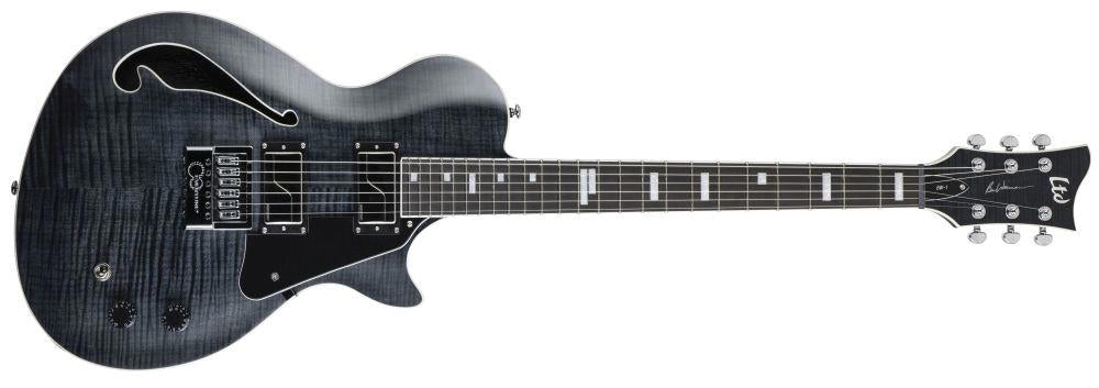 LTD BW-1 EVERTUNE SEE THRU BLACK C/ESTUCHE