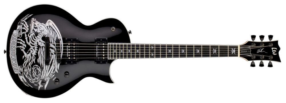 LTD WA-WARBIRD - BLACK W/ GRAPHIC - C/ESTUCHE