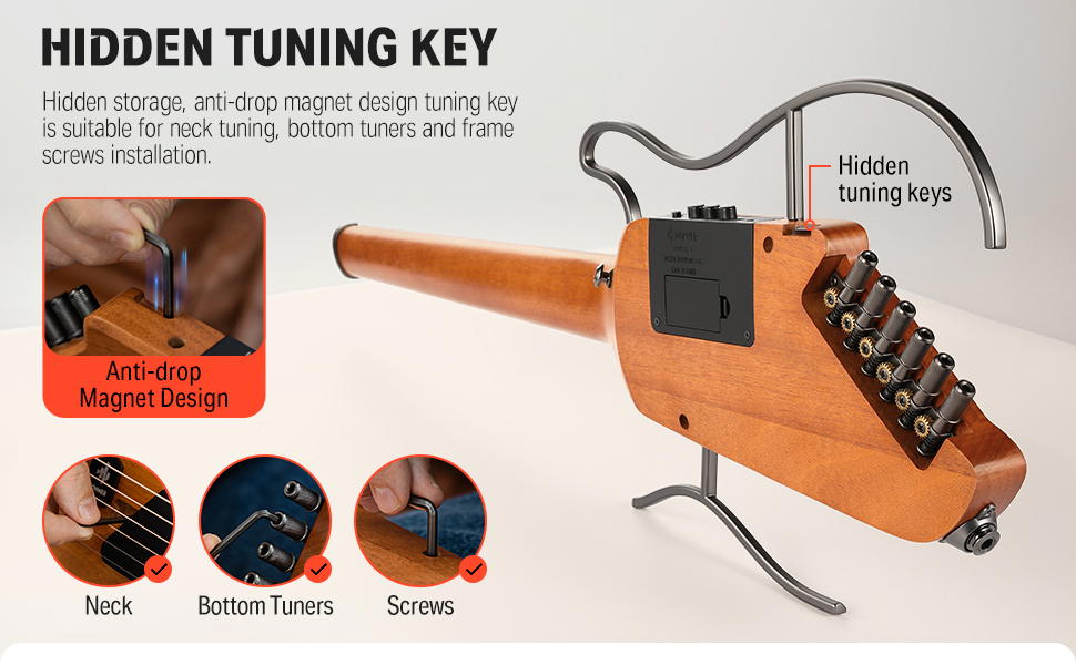 DONNER HUSH-I Silent Guitar Caoba