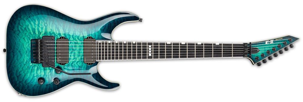 ESP E-II HORIZON FR-7 - BLACK TURQUOISE BURST - 7