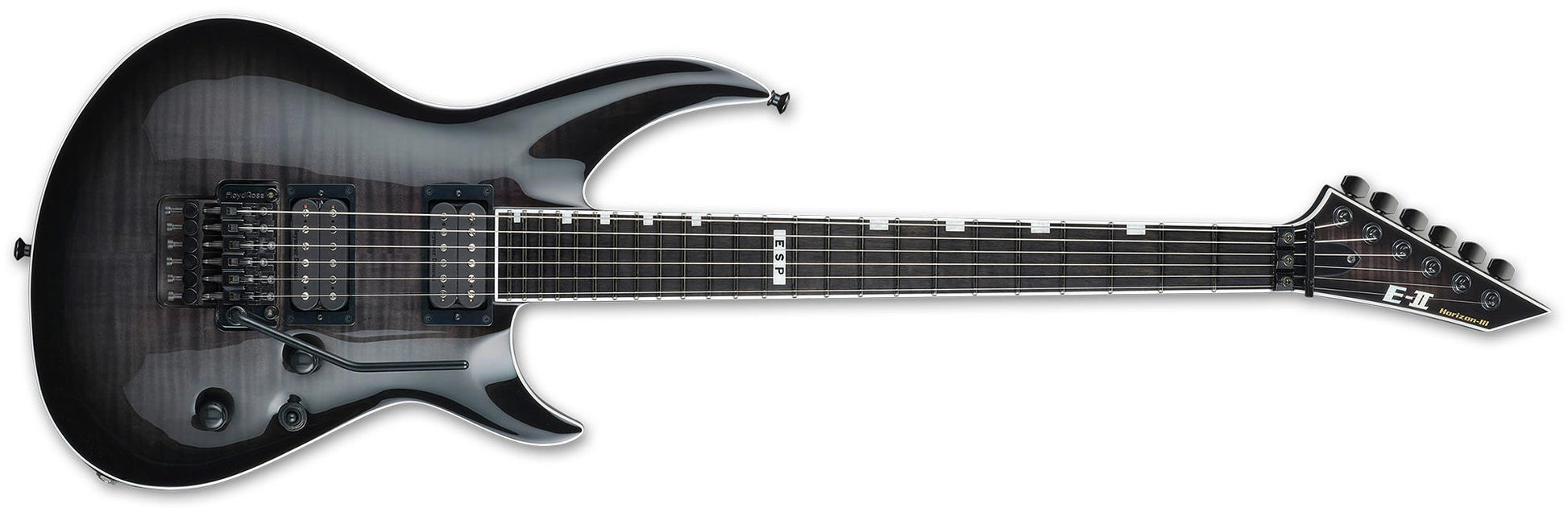 ESP E-II HORIZON-3 FM FR - SEE THRU BLACK SUNBURST