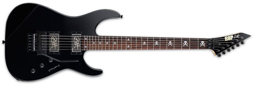 ESP KH-2 NECK THRU BODY - BLACK - C/ESTUCHE