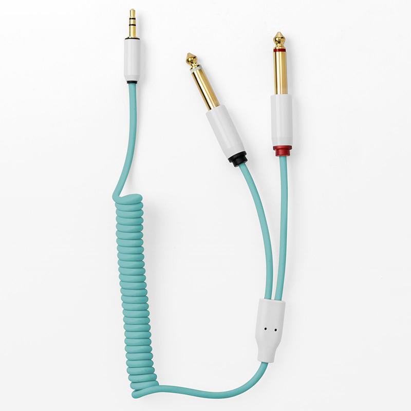 MyVolts Candycords ACV10SB Cable rizado minijack a 2 x Jack Verde
