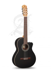 ALHAMBRA GUIT CL ELECT.ALHAMBRA BLACK SATIN CW EZ CON FUNDA