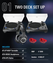 Audio-Technica Bundle Two Deck Set Up