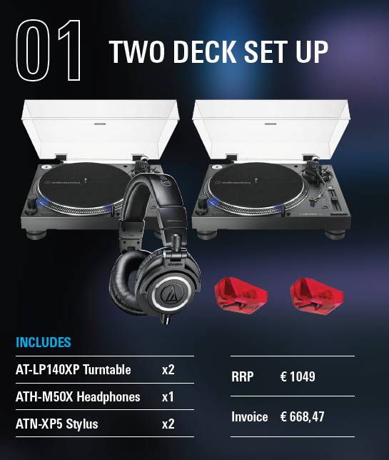 Audio-Technica Bundle Two Deck Set Up