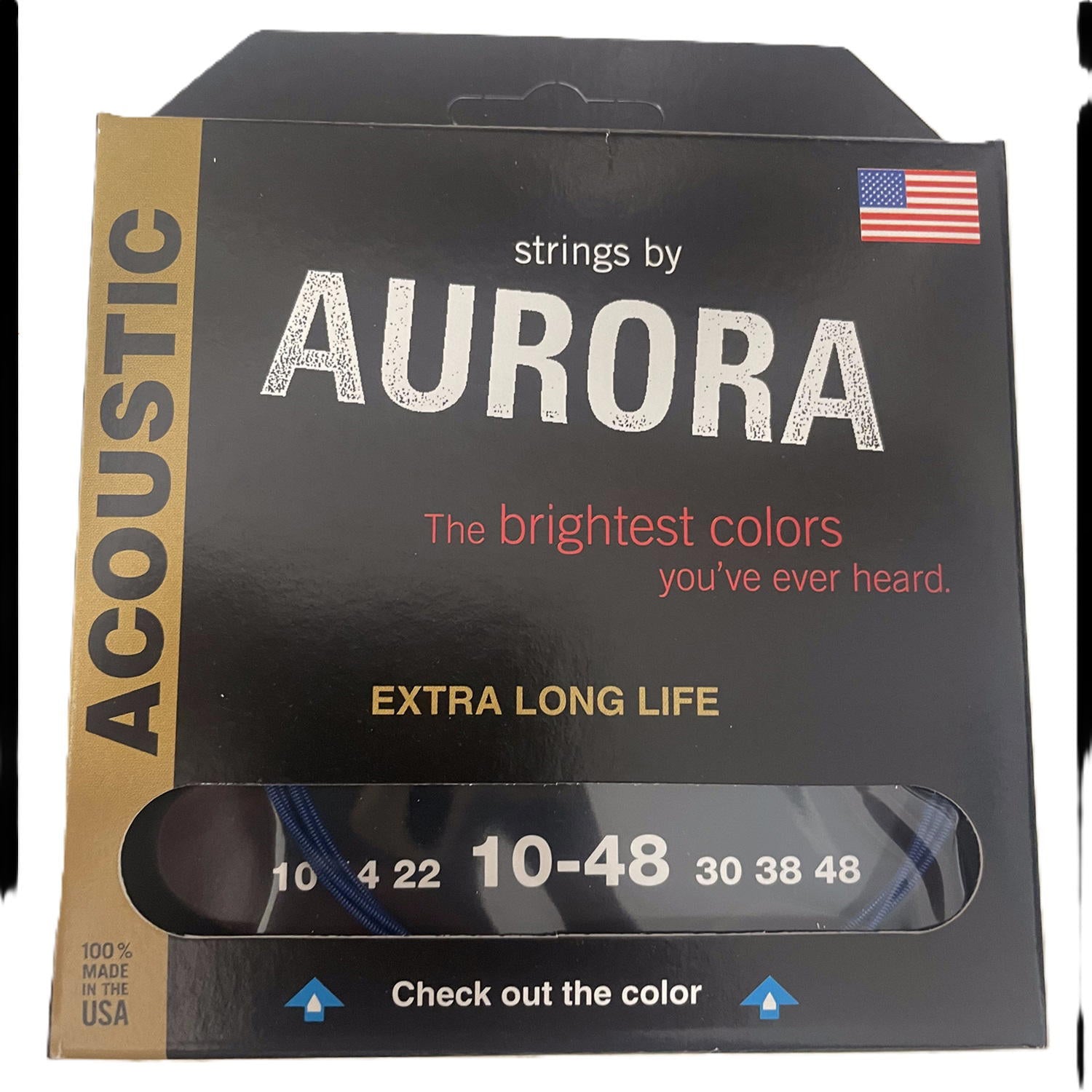 AURORA STRINGS ACUSTICA BLUE 10-48
