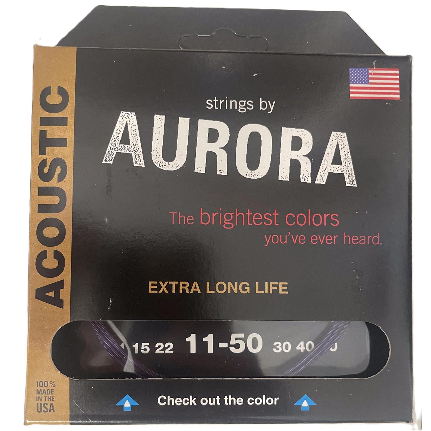 AURORA STRINGS ACUSTICA PURPLE 11-50