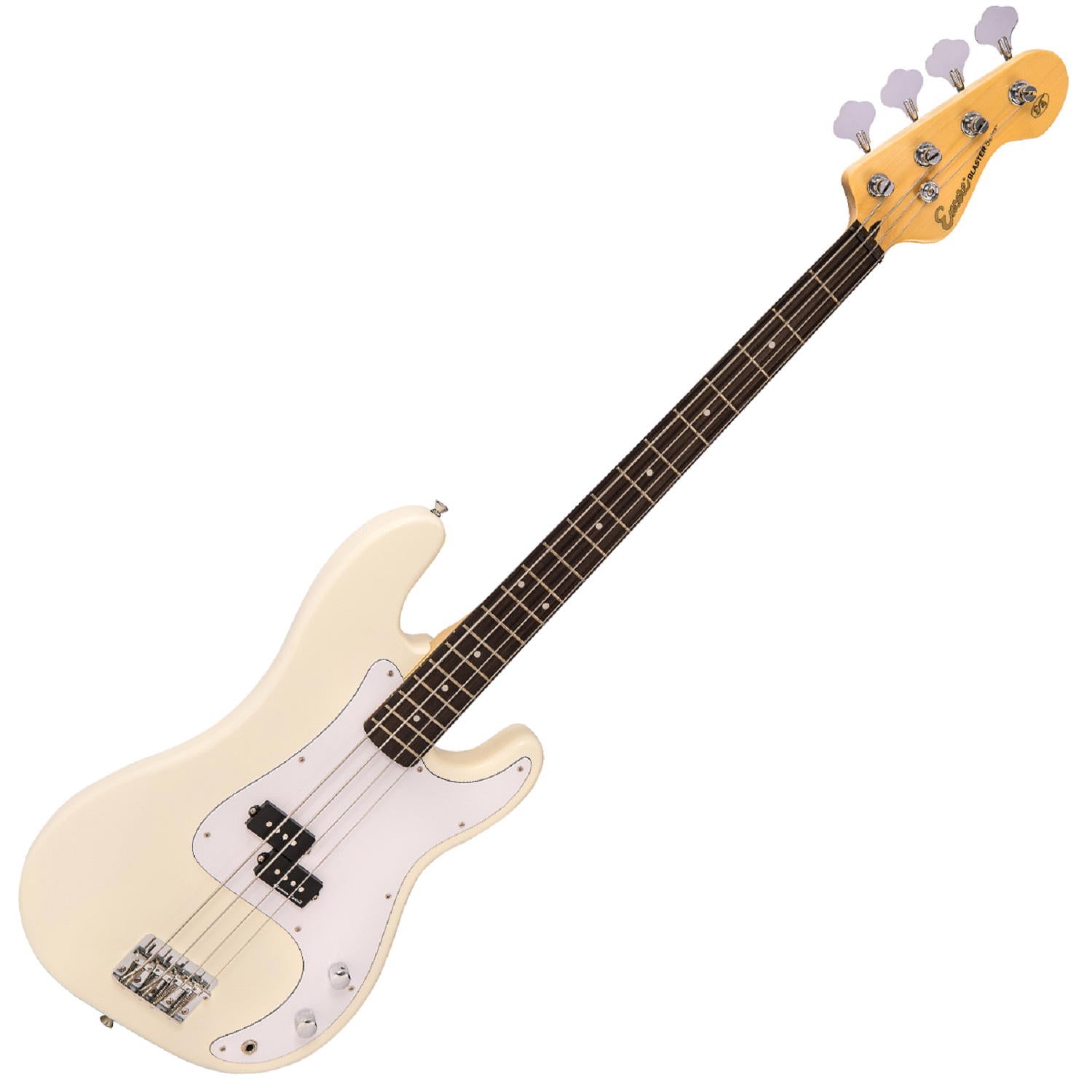 ENCORE BASS GUITAR - VINTAGE WHITE