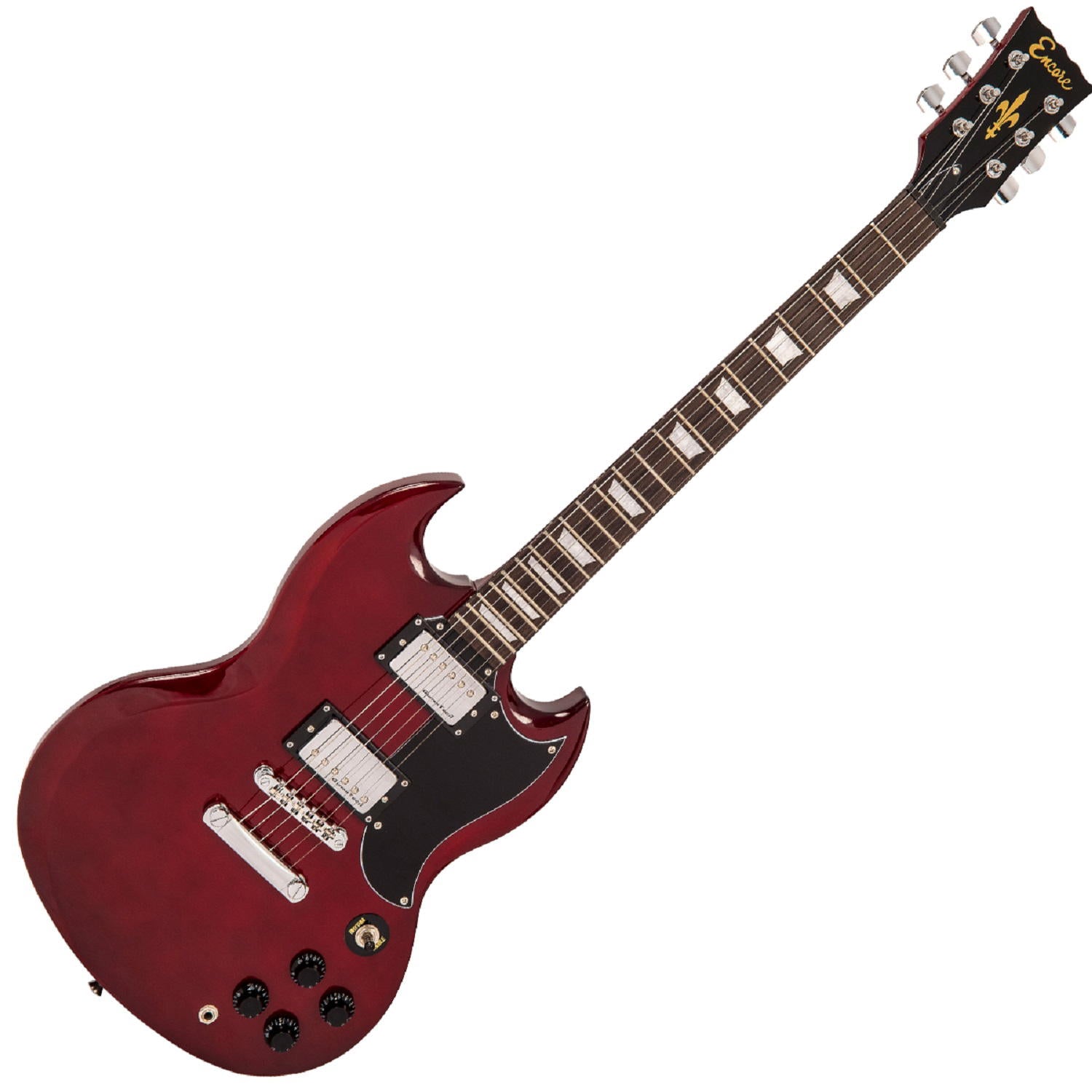 ENCORE E69 ELECTRIC GUITAR - CHERRY RED + Soporte gratis