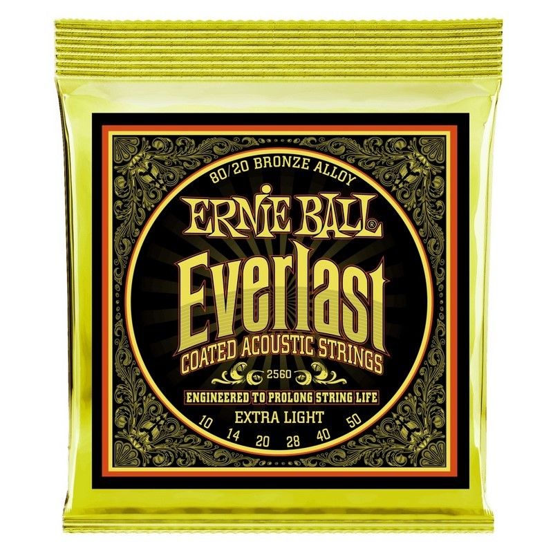 Ernie Ball Cuerdas Guitarra Acústica Everlast Extra Light 10-50