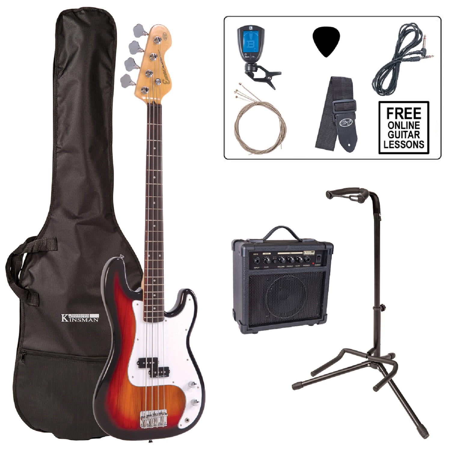 ENCORE BASS GUITAR OUTFIT - SUNBURST