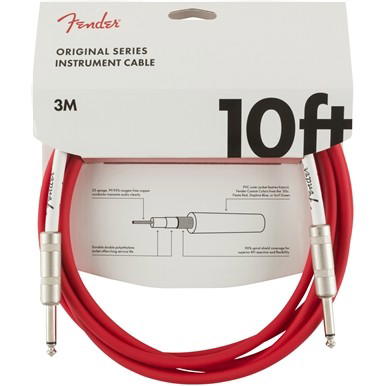FENDER CABLE FENDER INSTRUMENTO ORIGINAL 3 MTS ROJO