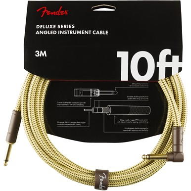 FENDER CABLE FENDER INSTR. DELUXE 3 MTS ACODADO TWEED