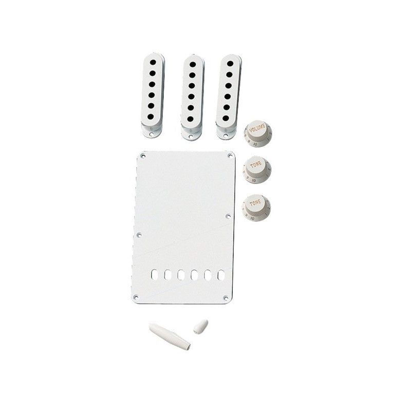FENDER KIT PIEZAS PLASTICO FENDER STRATO BLANCO