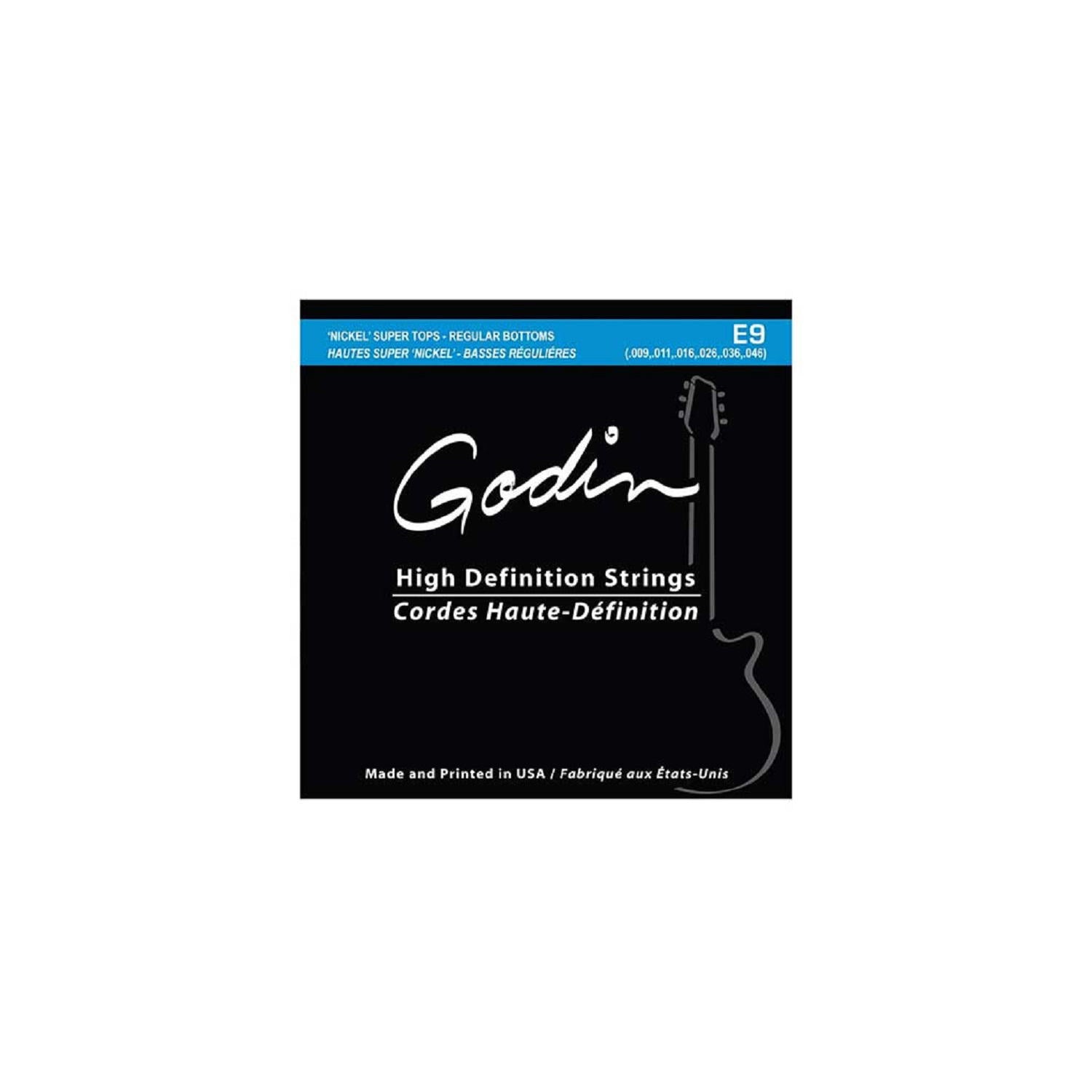 GODIN Strings E-9 Nickel Super Tops -Reg. Bottoms