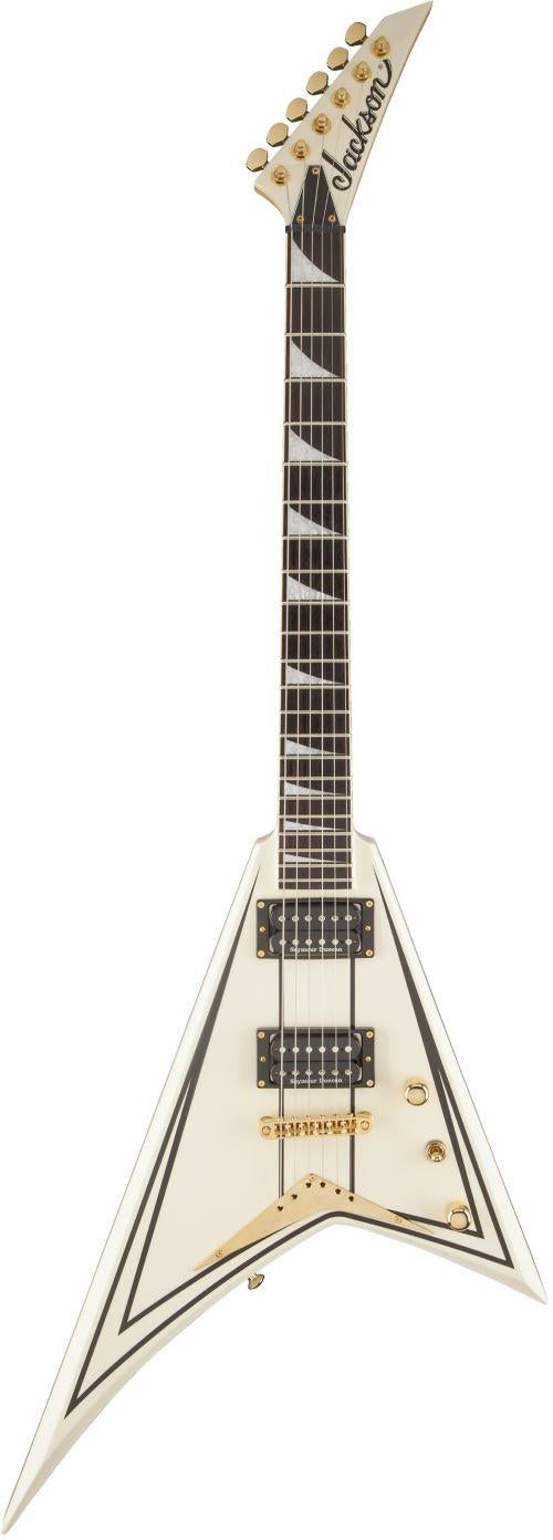 JACKSON PRO RHOADS RRT-3 IVORY CON RAYAS NEGRAS