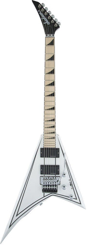 JACKSON X SERIES RHOADS RRX24M SNOW WHITE CON RAYAS NEGRAS