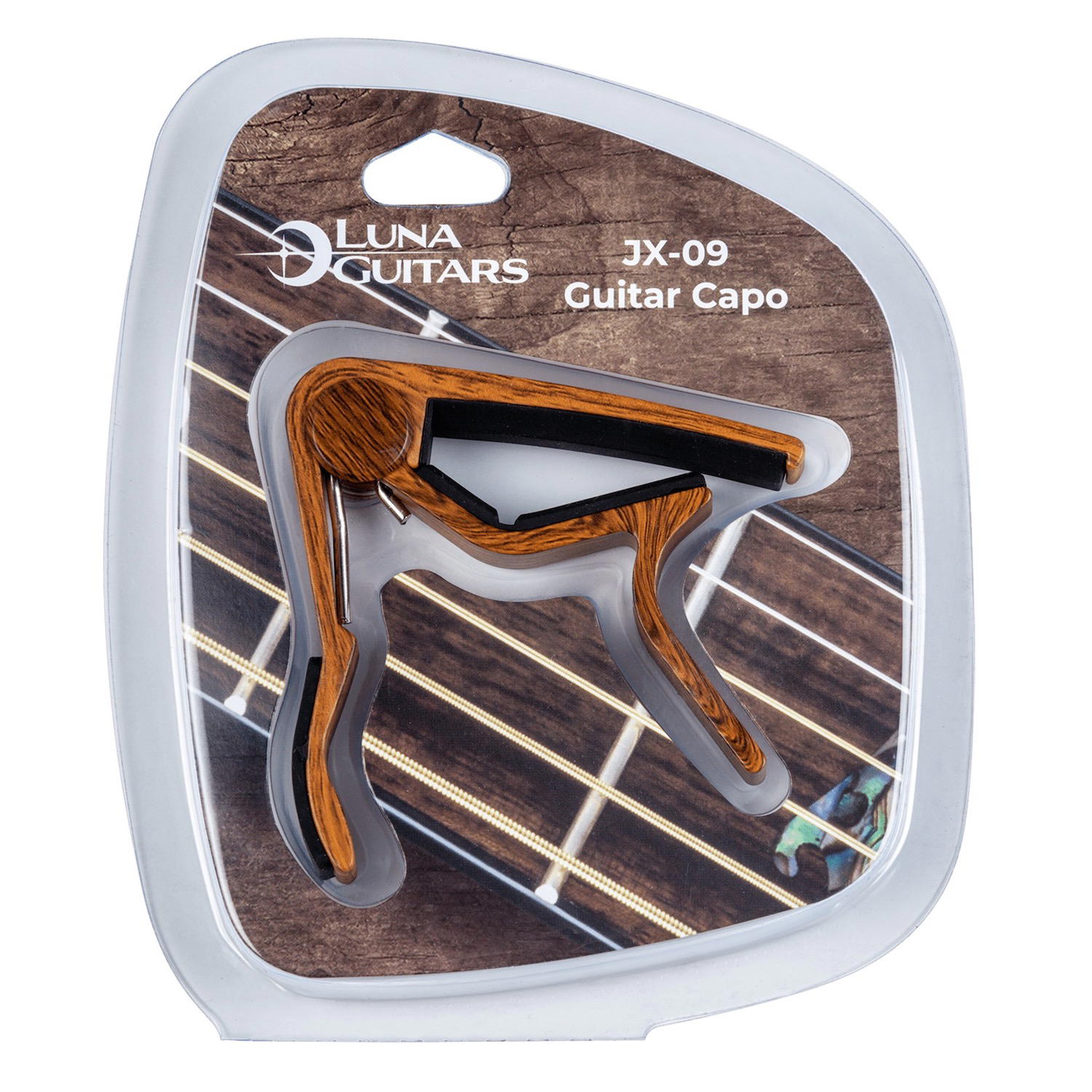 LUNA GUITAR CAPO WOOD FINISH Cejilla para guitarra 