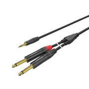 ROXTONE JACK 3,5mm STEREO / 2x JACK 6,3mm MONO 1m