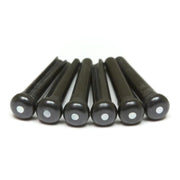 TUSQ Bridge Pins Martin Style 2mm Black / Mother-Of-Pearl Dot (6 Pcs)