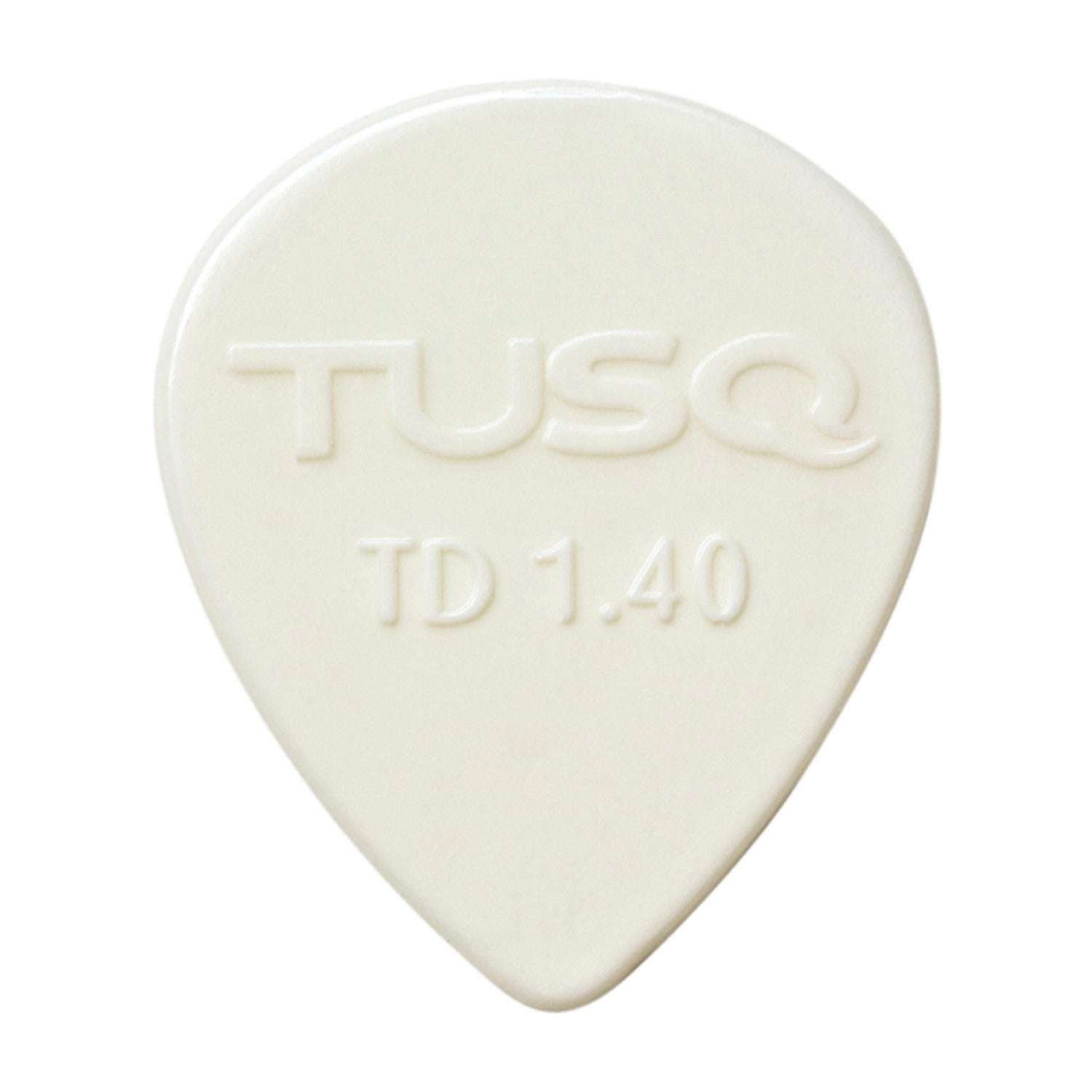 TUSQ Tear Drop Pick 1.4mm White (Bright) 6 Pack