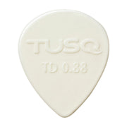 TUSQ Tear Drop Pick .88mm White (Bright) 6 Pack