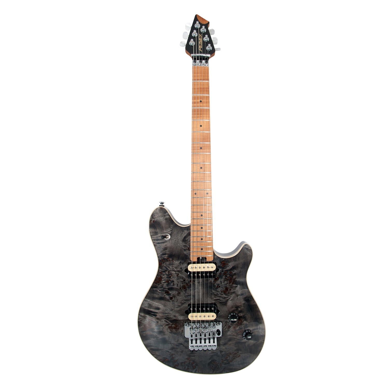 PEAVEY HP 2 Tremolo Poplar BURL RM Trans Black