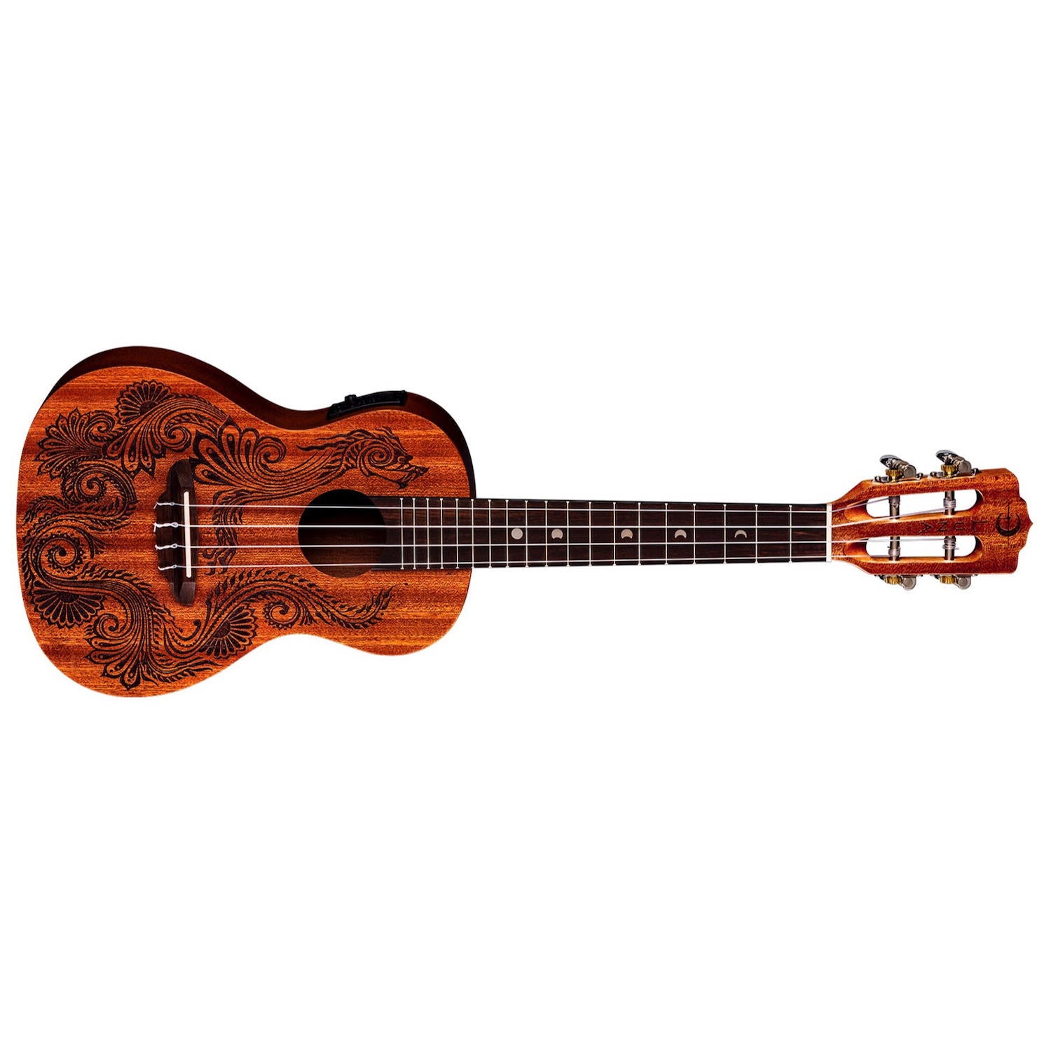 LUNA UKE HENNA DRAGON MAHOGANY CONC W/PRE & BAG Ukelele de concierto