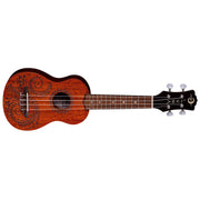 LUNA UKE TATTOO MAHOGANY SOPRANO W/GIGBAG