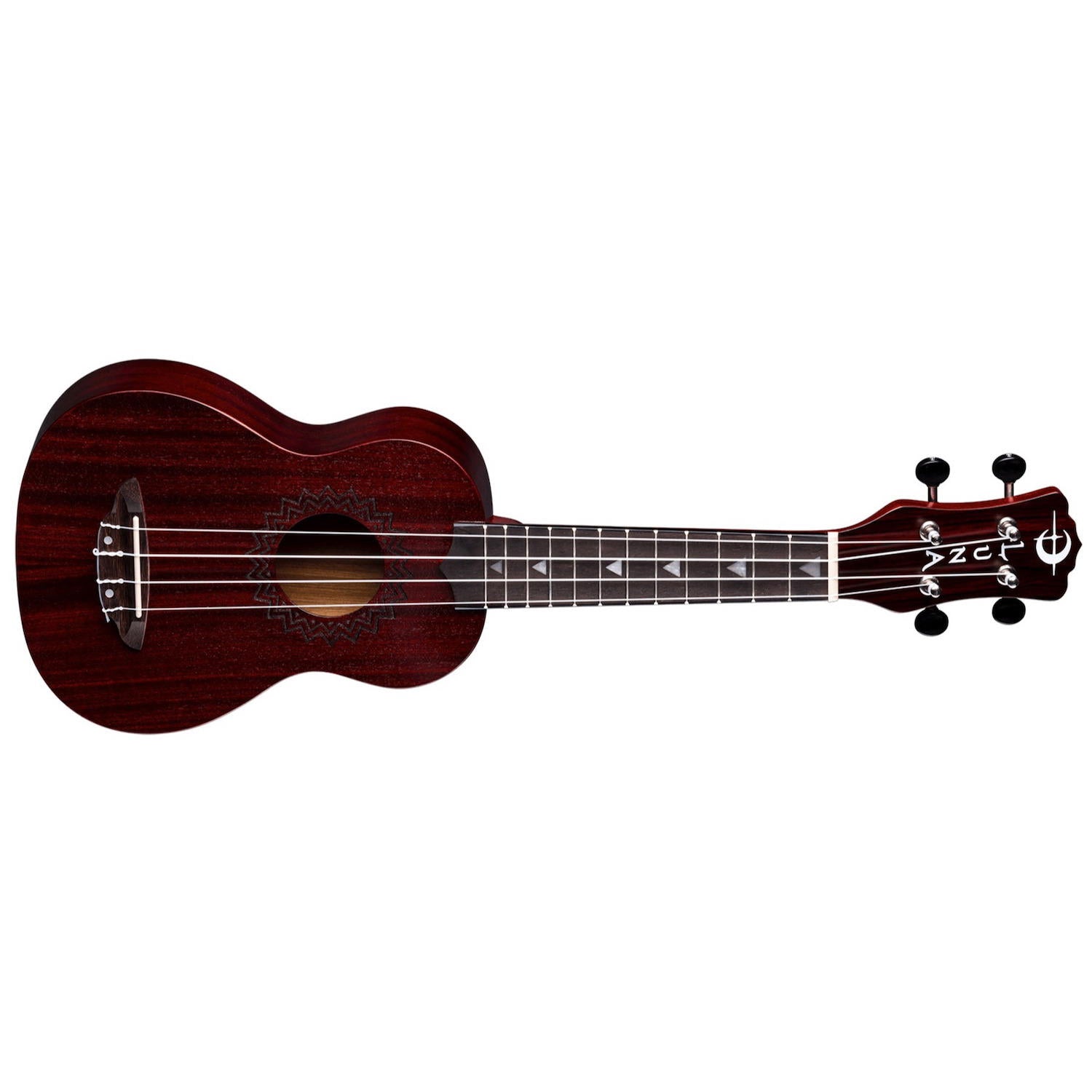 UKE VINTAGE MAHOGANY SOPRANO RED SATIN